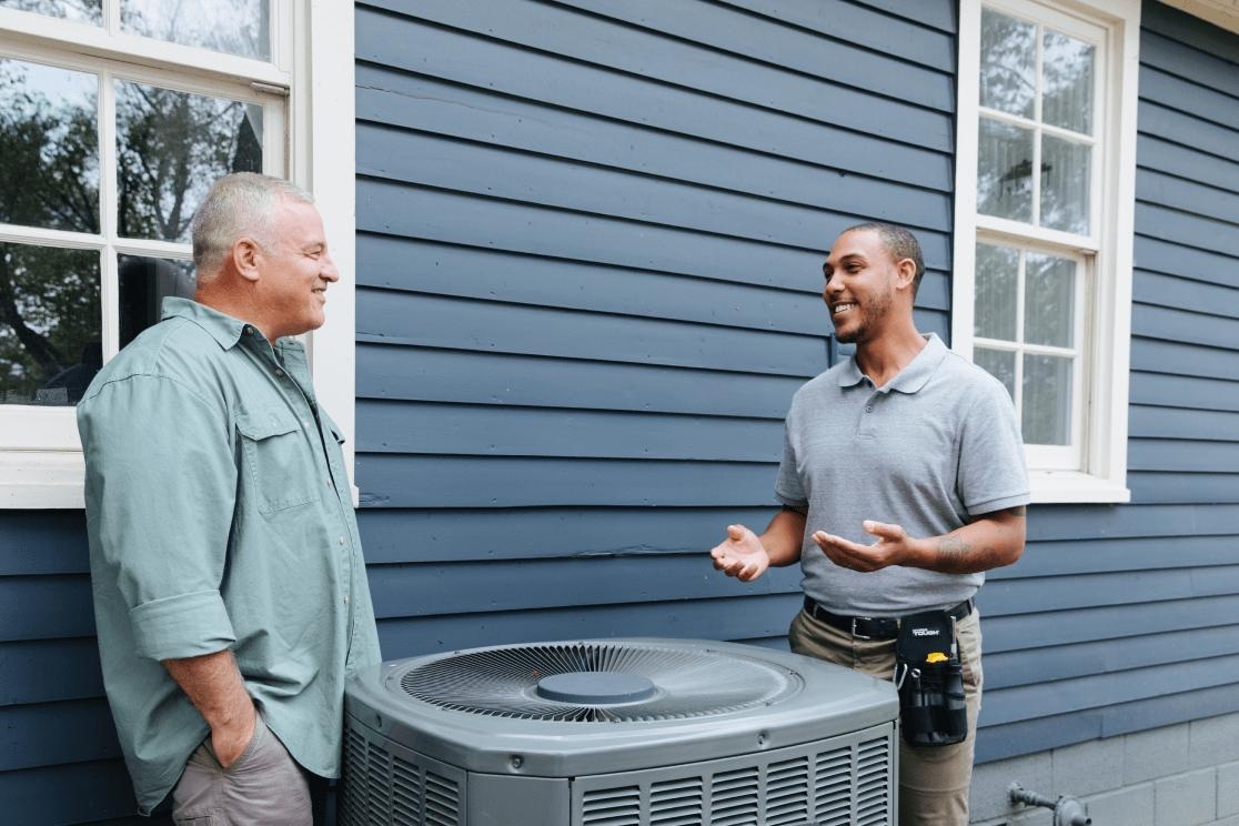 Climax Energy technician working on a Mitsubishi ductless unit