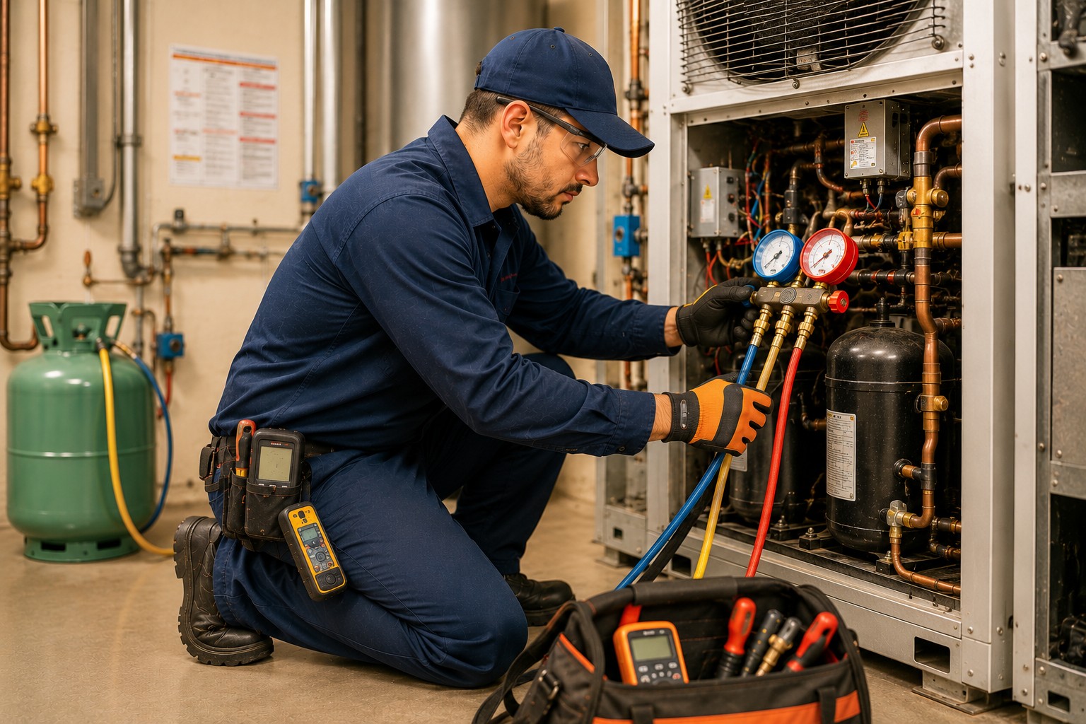 Commercial refrigeration unit serviced by Climax Energy